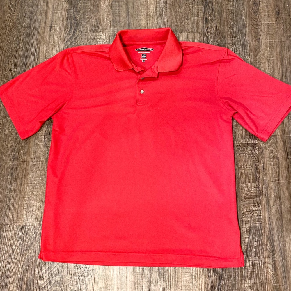 Red Pebble Beach Athletic Golf Polo